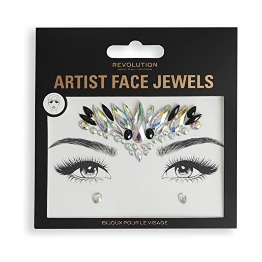 Makeup Revolution london, artist collection, gioielli adesivi per il viso, per festival e feste, 1 confezione