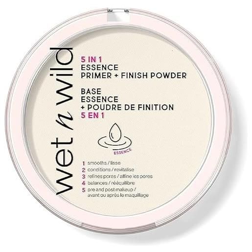 Wet n Wild 5 in 1 essence primer & polvere fissante, riduce le imperfezioni rendendo la pelle omogenea e fissa il make-up per un trucco duraturo, 5 benefici in uno