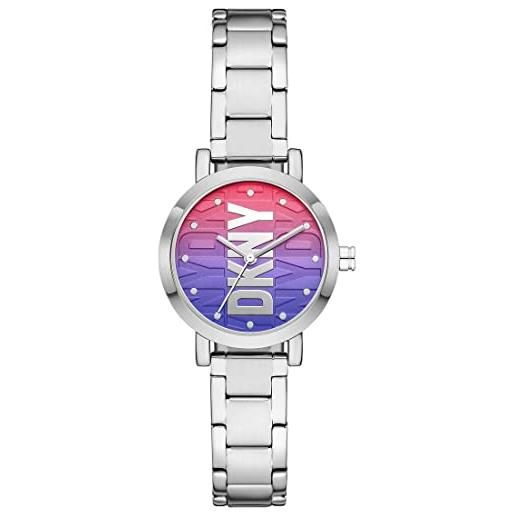 DKNY orologio da donna soho quarzo/3 movimento manuale cassa 28 mm con cinturino in acciaio inossidabile ny6659