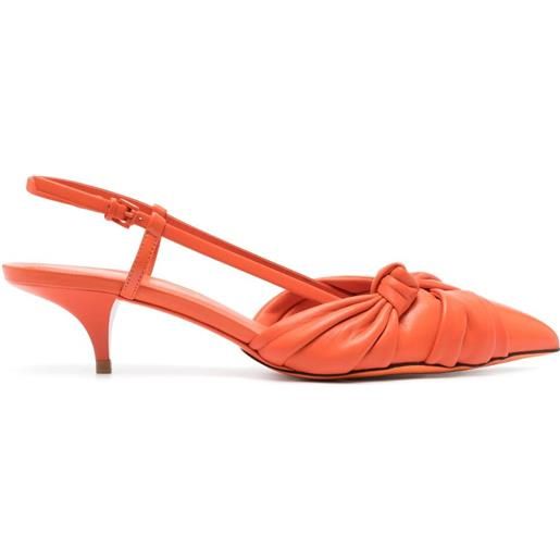 Santoni sandali con dettaglio nodo - arancione