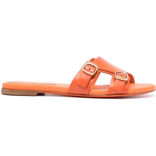 Santoni sandali slides con fibbia - arancione
