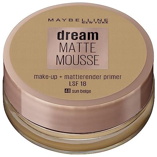 Maybelline gemey Maybelline dream, fondotinta compatto in mousse, 48 sunkissed beige