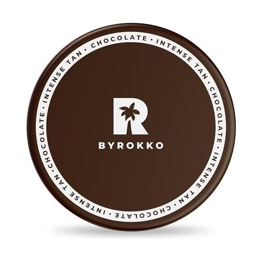 BYROKKO shine brown crema acceleratore abbronzante al cioccolato (200 ml), rapida super xxl per un'abbronzatura intensa, efficace sotto lettini e sole all'aperto
