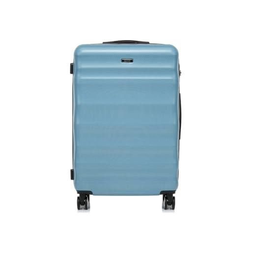 OCHNIK valigia piccola | valigia rigida | materiale: pc | colore: blu | blocco: tsa | dimensioni: 20 | dimensioni: 55×36×21 cm | volume: 30 litri | 4 ruote | alta qualità