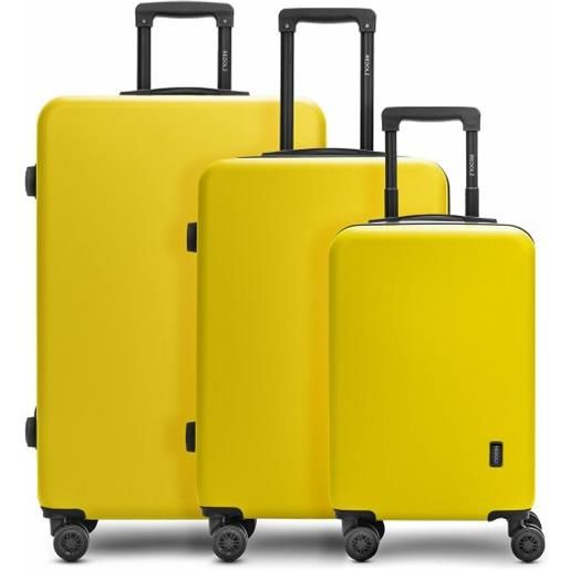 Redolz essentials 09 3-set 4 ruote set di valigie 3 pezzi giallo