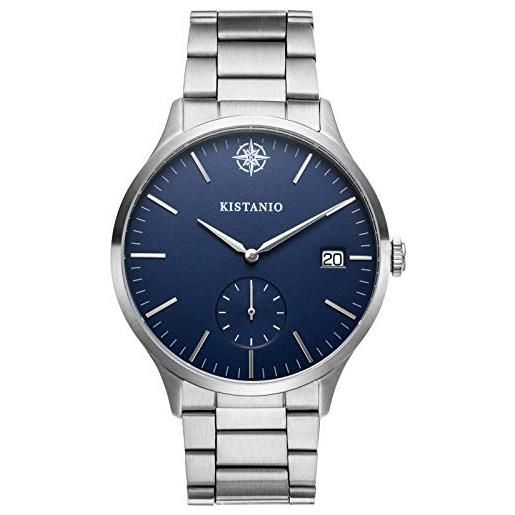 Kistanio kis-str-40-070 - orologio da uomo stratolis con vetro zaffiro e cinturino in acciaio inox, colore: blu