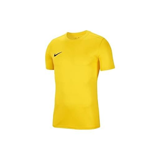 Nike dri-fit park 7, maglia manica corta bambino, tour giallo/nero, m