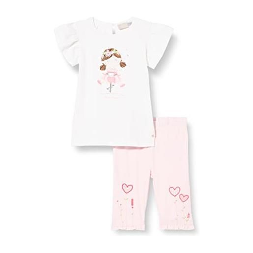 Chicco completo per bambina con t-shirt a maniche corte e leggings, 038, 9m bimba 0-24