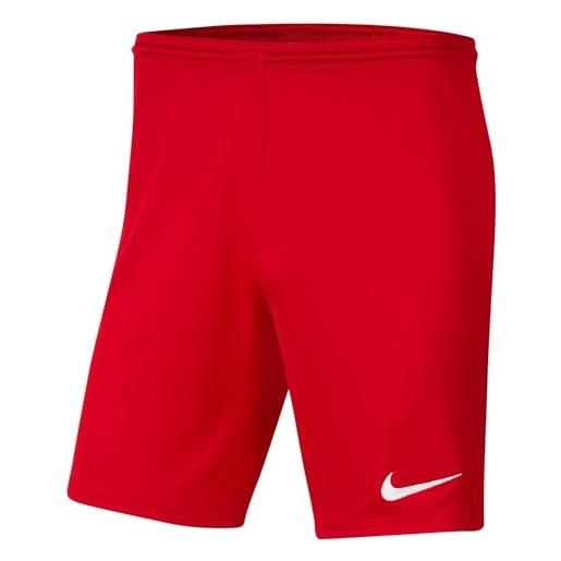 Nike dri-fit park 3, pantaloncini da calcio uomo, pino verde/bianco, xl