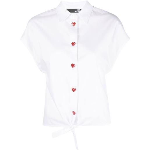 Love moschino - camicia con bottoni a cuore 44