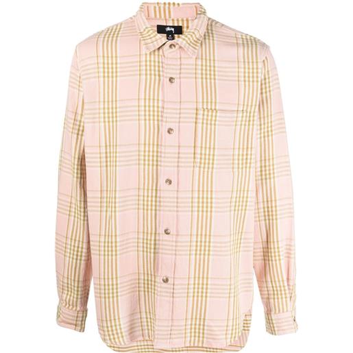 Stüssy camicia con motivo tartan - rosa