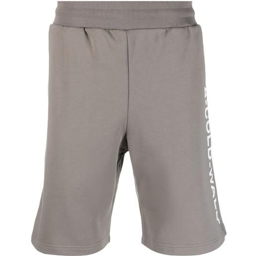 A-COLD-WALL* shorts sportivi essentail con stampa - grigio