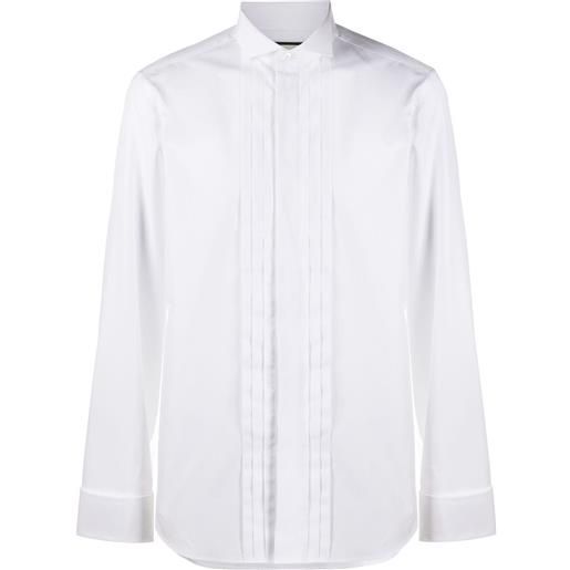 Gucci camicia con nervature - bianco