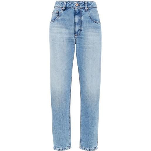 Brunello Cucinelli jeans con effetto vissuto - blu