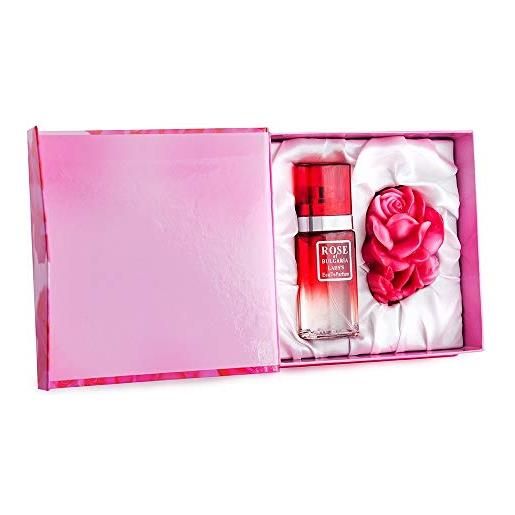 Bio-Fresh rose of bulgaria gift set - hand made glycerin soap 40g & perfume rose 25ml in luxurious gift box by Bio-Fresh