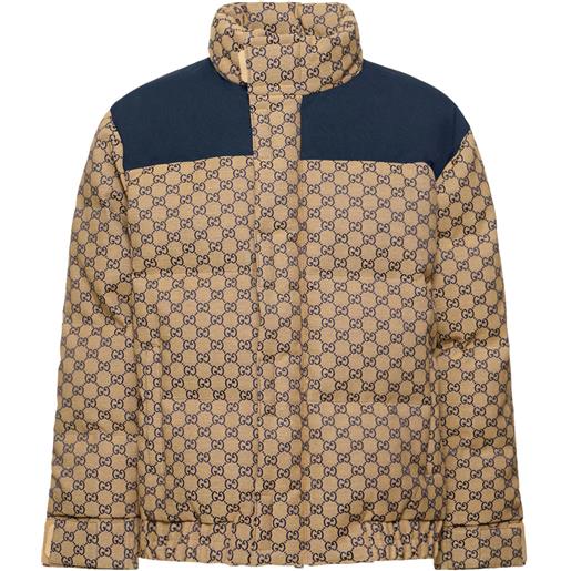 GUCCI piumino in misto cotone gg