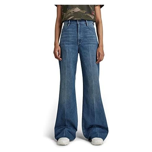 G-STAR RAW women's deck ultra high wide leg pants, blu (raw denim d20987-d189-001), 29w / 30l