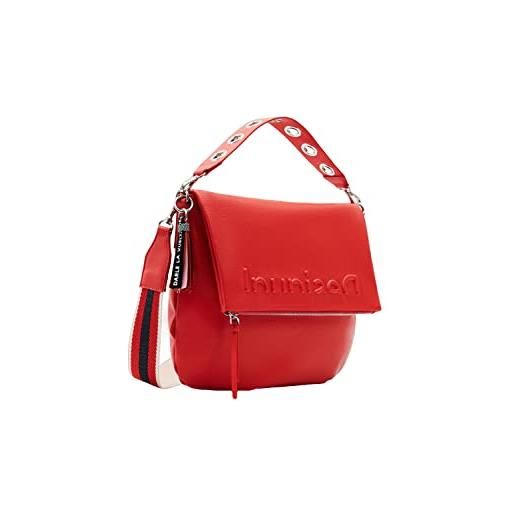Desigual bag half, borsa con logo 22 bretú 7029 orangery donna, colore: arancione