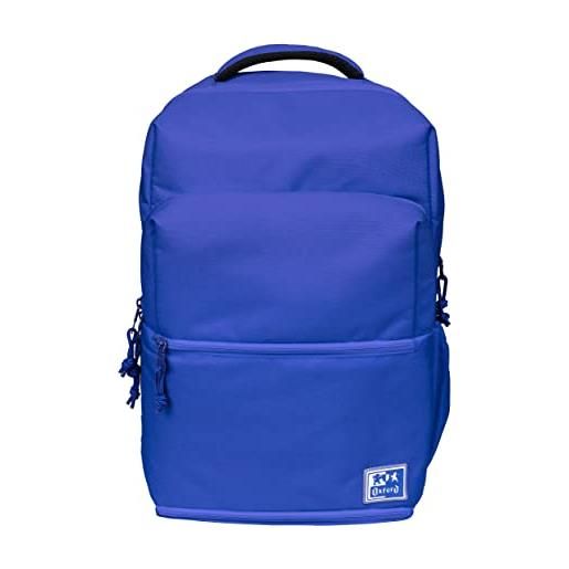 Oxford b-out, zaino scuola unisex, 30 l, 42 cm, tasca imbottita per laptop, scomparto isotermico, poliestere riciclato rpet, colore blu klein, blu, 42x30x15cm, casual