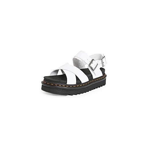 Dr. Martens cross strap sandal, sandali donna, bianco(white), 38 eu