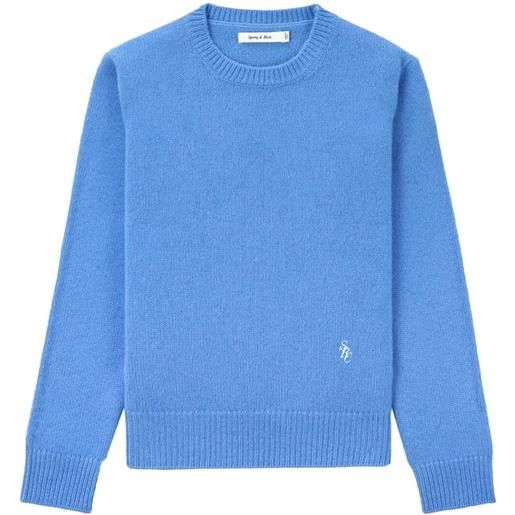 Sporty & Rich maglione con ricamo - blu