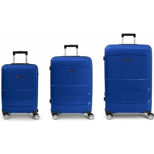 Gabol midori 4 roll suitcase set 3pcs. Blu