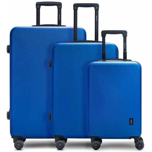 Redolz essentials 09 3-set 4 ruote set di valigie 3 pezzi blu