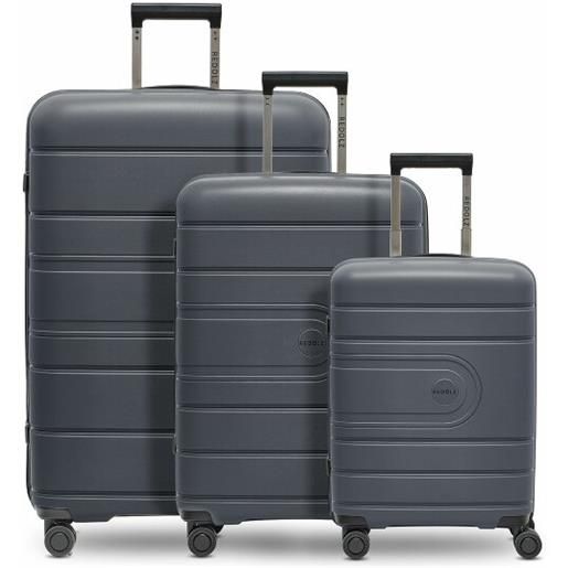 Redolz essentials 11 3-set 4 ruote set di valigie 3 pezzi grigio