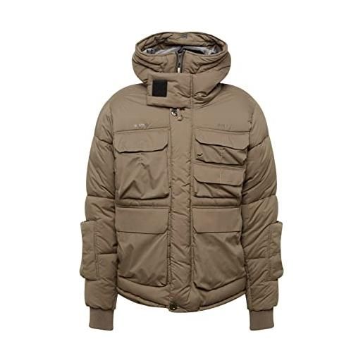 G-STAR RAW men's field hooded puffer jacket, marrone (turf d20516-d199-273), s