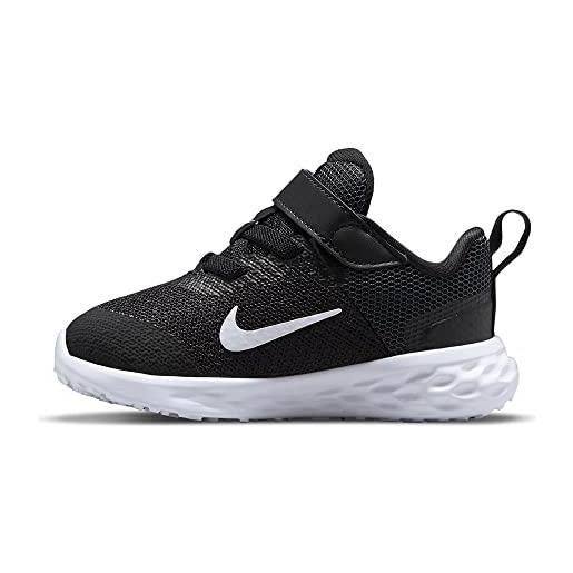 Nike revolution 6 nn (tdv), scarpe da ginnastica unisex - bambini, nero/bianco-dk grigio fumo, 22 eu