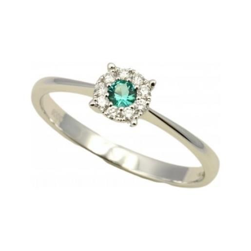 Giorgio Visconti anello in oro bianco, diamanti e smeraldo