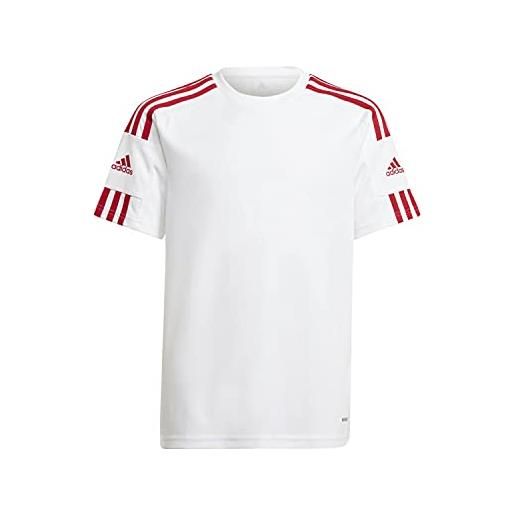 adidas squadra 21 short sleeve jersey t-shirt, blu navy/bianco (team navy blue/white), 116 unisex - bambini e ragazzi