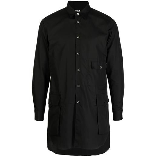 Black Comme Des Garçons camicia con 3 tasche - nero