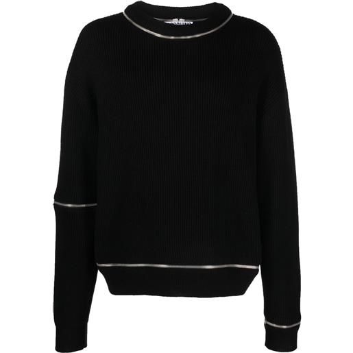 Moschino maglione con zip - nero