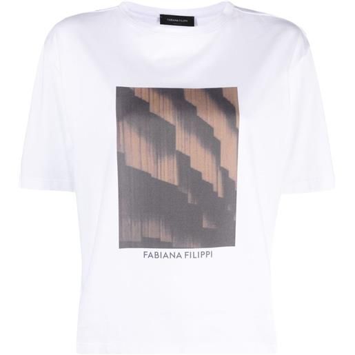 Fabiana Filippi t-shirt con stampa grafica - bianco