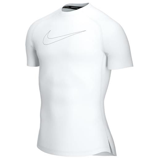 Nike m np df tight top ss, maglietta termica unisex, bianco, 2xl