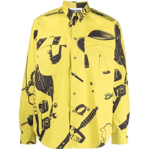 Moschino camicia con stampa - giallo