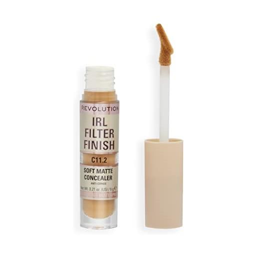 Makeup Revolution, irl correttore filter finish, copertura media o totale, c2, 6g