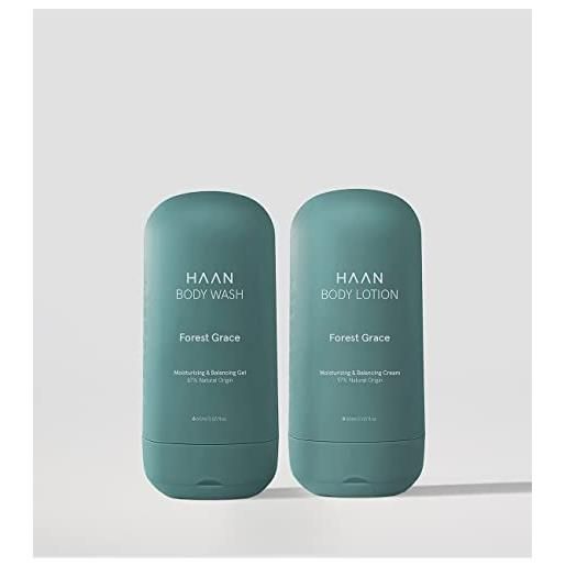 HAAN - kit da viaggio the body duo on the go di cura e igiene personale in formato viaggio - riempibile e vegano