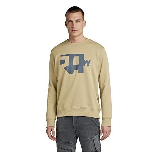 G-STAR RAW men's abstract raw sweater, beige (tree house d22230-a613-c941), l