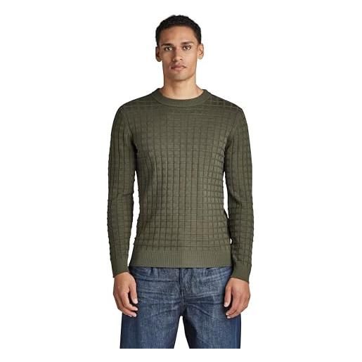 G-STAR RAW men's table knitted sweater, verde (dk bronze green d22348-d167-6059), xxl