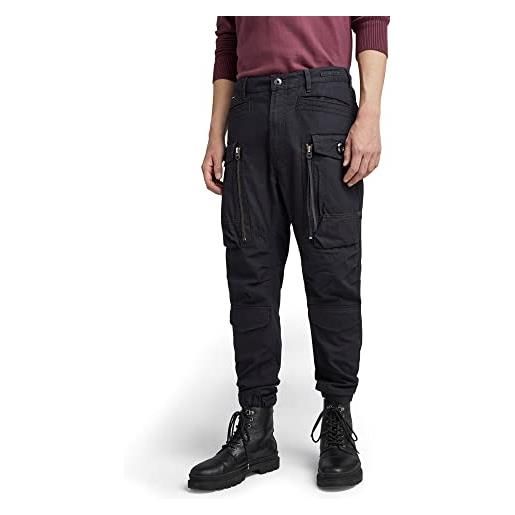 G-STAR RAW men's long pocket zip relaxed tapered cargo pants, nero (caviar d21978-9288-d301), 30