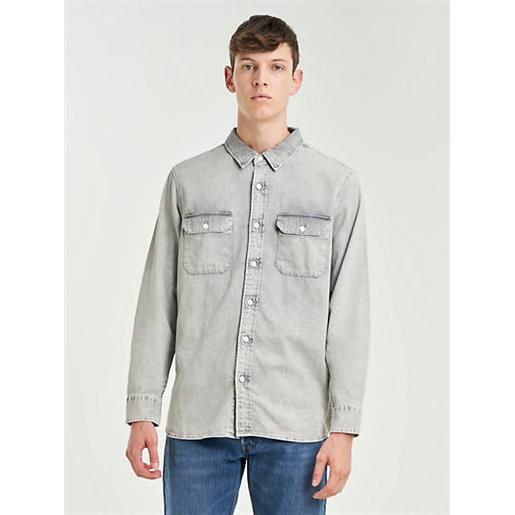 Levi's giacca camicia worker classica grigio / grey stonewash
