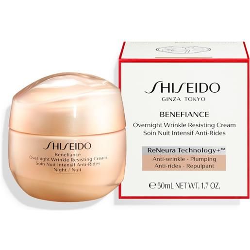 Shiseido benefiance overnight wrinkle resisting cream, 50 ml - crema notte antirughe levigante. 
