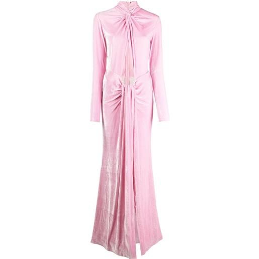 Blumarine abito lungo drappeggiato - rosa
