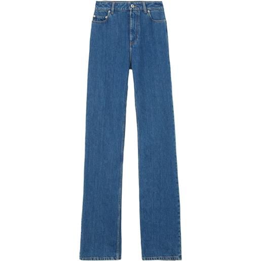 Burberry jeans dritti a vita alta - blu