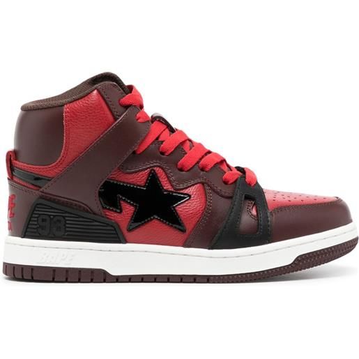 A BATHING APE® sneakers bape sta mid - rosso