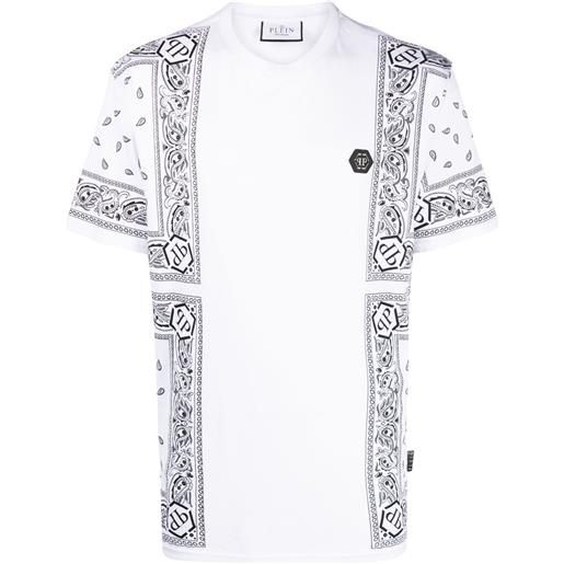 Philipp Plein t-shirt con stampa bandana - bianco