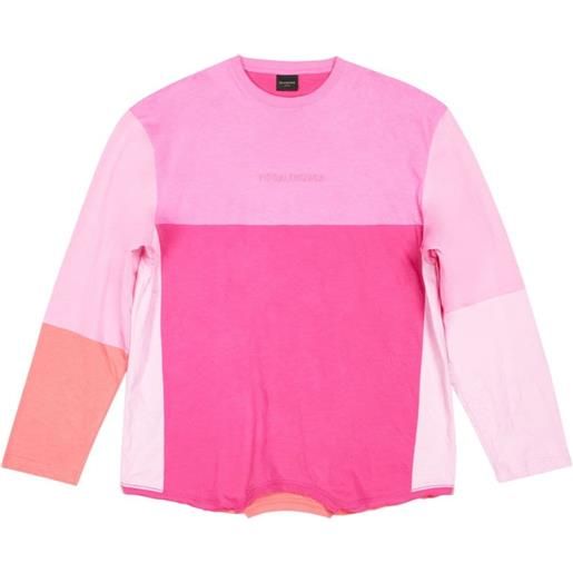 Balenciaga t-shirt con design color-block - rosa