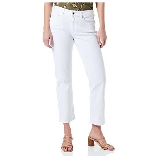 Love Moschino moschino 5 pocket trousers with brand heart tag pantaloni casual, bianco, 32 donna